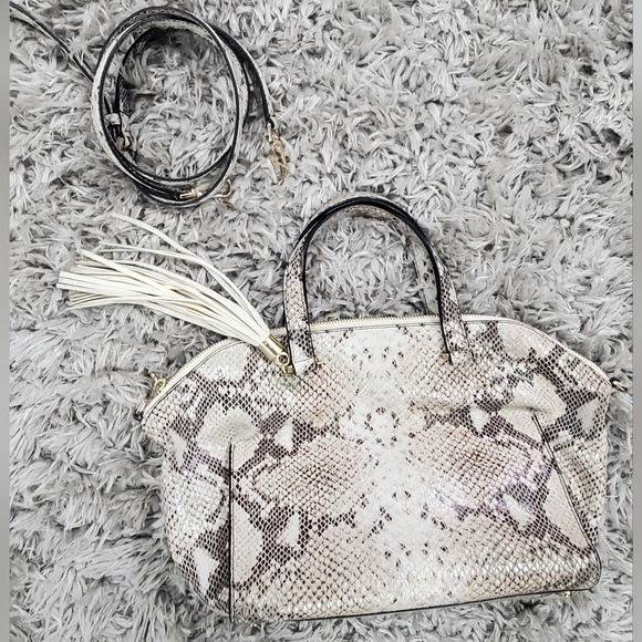 Kate Spade Savannah Parliament Medium Snakeskin Detachable Crosbody - Picture 2 of 13
